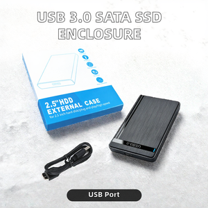 เคสฮาร์ดดิสก์แบบพกพา2.5นิ้ว SATA <span class=keywords><strong>SSD</strong></span> <span class=keywords><strong>USB</strong></span> <span class=keywords><strong>3.0</strong></span>แบบ Solid State Toolless เคสพลาสติกขนาด2.5นิ้ว - Product Image 1
