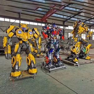 Sculpture métallique extérieure sur mesure pour projets commerciaux, grande sculpture géante en fer des <span class=keywords><strong>Transformers</strong></span>, sculpture 3D de <span class=keywords><strong>Megatron</strong></span> avec éclairage LED - Product Image 5