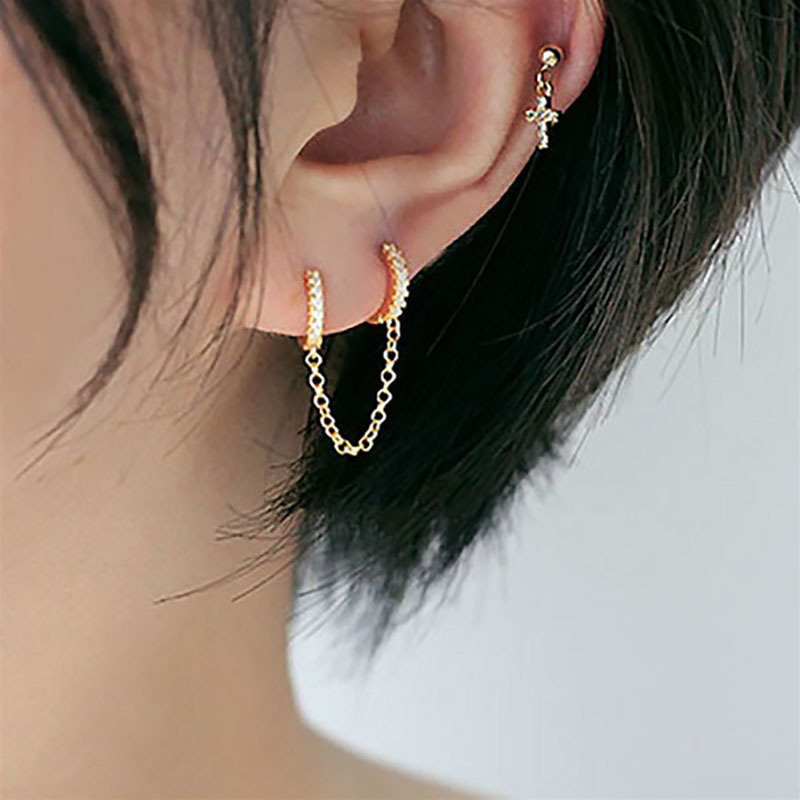 Double Ear Pierced Earrings - Punk Styles for Men & Women