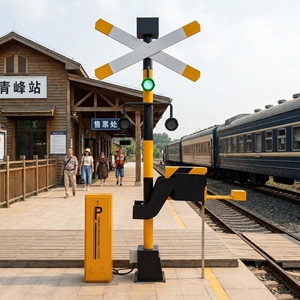 ประตูทางข้ามทางรถไฟแบบจำลองพร้อมไฟจราจร พลาสติก ขนาด 1:1 สำหรับผู้ใหญ่และผู้ที่ชื่นชอบรถไฟ - Product Image 3