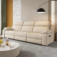Canapé d'angle électrique moderne inclinable et chauffant, ensemble de canapés intelligents en forme de L, canapé multifonctionnel en tissu pour home cinéma, mobilier de salon