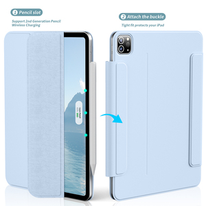 Kenke Trifold Stand 3 en 1 Funda magnética <span class=keywords><strong>IPad</strong></span> con hebilla Funda ligera desmontable para tableta para <span class=keywords><strong>IPad</strong></span> <span class=keywords><strong>Pro</strong></span> 12,9 pulgadas 2022 <span class=keywords><strong>2023</strong></span> - Product Image 4