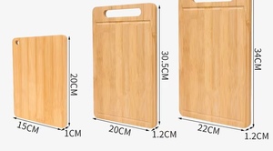 All'ingrosso per uso domestico in legno massello 3 pezzi di bambù multifunzione tagliere di frutta Set di 3 con manico lavello - Product Image 3