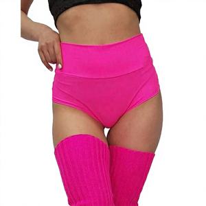 Shorts Casuales Personalizados al por Mayor para Pole Dance, de Cintura Alta, Elásticos, Transpirables, Tipo Cheeky, de Poliéster/Algodón, de Alta Calidad, en Oferta - Product Image 3