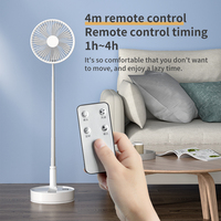 ADYSS Design P11-Original Ventilateur sur pied intelligent secouant à 180 degrés Télécommande infrarouge Rechargeable Pliable pour une utilisation en extérieur