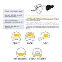 Casquette de baseball ajustable 6 panneaux 100 % coton avec broderie et lettrage style Instagram, toutes saisons, lavable en machine
