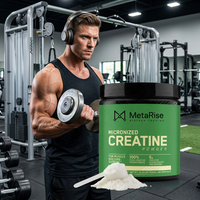 Creatina Monohidrato Micronizada Sin Sabor de Alta Pureza (99.9%), Probada por Terceros, Certificada por GMP, Etiqueta Privada para Adultos, Personalizable