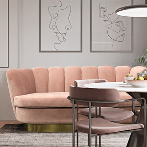 Boucle Fabric Accent <strong>Arm</strong> <strong>Chairs</strong> Furniture Relaxed Swivel Velvet Sofa <strong>Flower</strong> Shape Lounge <strong>Chair</strong> for Hotel Living Room - Product Image 4