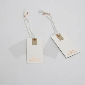 Benutzer definierte umwelt freundliche spezielle Papp Schaukel Tags Luxus Kleidungs stück Logo Preis schild Markenname Recycling papier hängen Tags für Kleidung