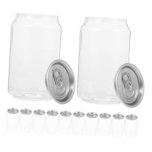 Cundao Custom Disposable PET Can With Aluminum Lid Dessert Soda Bubble Tea 330ml 500ml Clear Pull-<b>Ring</b> Plastic Cans Bottles - Product Image 1