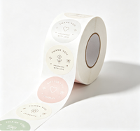 Autocollants personnalisés imperméables avec logo, impression UV, finition brillante, rouleaux d'étiquettes en papier, autocollants pour emballages de cosmétiques, parfums, cadeaux