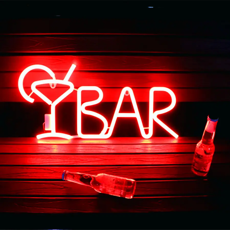 ONE-STOP BAR LOGO FÜR Bar Shop Bar Neonlichter Wohnkultur LED Mondlicht Nacht benutzer definierte Neonlichter Großhandel Leucht reklamen