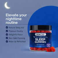 Gummies à la mélatonine 1 mg OEM, complément alimentaire naturel pour favoriser le sommeil, gummies pour le sommeil