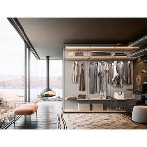 Système <span class=keywords><strong>d</strong></span>'étagères de placard de vente chaude style italien Armoires modulaires de plain-pied pour les chambres, les études, les entrées et les couloirs - Product Image 3