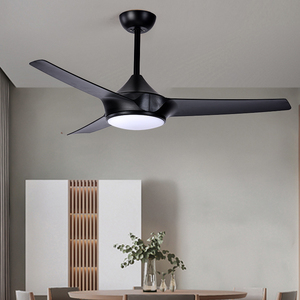 Ventilateur de plafond moderne de 52 pouces avec télécommande, éclairage simple, lumière LED décorative pour la maison, ventilateur avec télécommande F3541-52 - Product Image 1