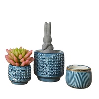 Pot de jardinière en grès perlé en céramique de 4/6/8/10 pouces de vente chaude pour les plantes succulentes ou les fleurs d'intérieur