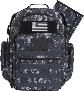 Travel Camo Men Tactical Dad Pañal Bag Mochila con cambiador