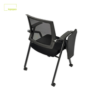 Chaise de conférence moderne en maille légère avec accoudoir pour la maison, le bureau, l'école, l'hôpital et le salon.