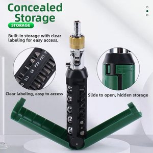 1/4 Inch Ratchet Handle Bit Screwdriver Foldable Hex <b>Key</b> <b>Star</b> Head Screwdriver <b>Set</b> for Household Repair - Product Image 6