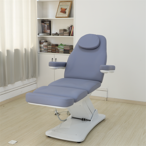 Lit de beauté électrique Kisen Salon Furniture à 3 moteurs, base à colonne unique, lit de massage électrique pour salon et spa avec commande au pied intégrée - Product Image 5