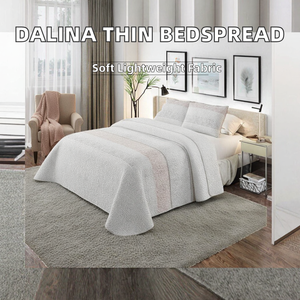 Cubrecama Bouti de <span class=keywords><strong>150</strong></span> cm, Cubrecama Delgado de 250 x 260 cm, Incluye 2 Fundas de Almohada, Suave, Estampado para Todas las Estaciones, 100% Poliéster - Product Image 4