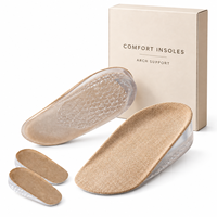 Rehausseurs de chaussures en gel, inserts amortissants pour talons, pour la différence de longueur des jambes, semelles invisibles pour augmenter la taille pour les baskets