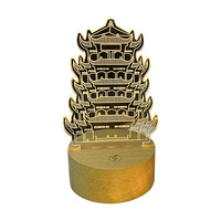 Trophées lumineux créatifs Personnage de base en bois massif personnalisé et cadeaux acryliques commémoratifs créatifs personnalisés