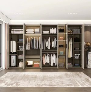 Armoire de rangement de chambre à coucher de Style nordique moderne pour vêtements chaussures chapeaux meubles de maison polyvalents pour villas ateliers pour salle de sport - Product Image 4