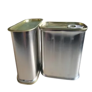 Boîte trapèze en fer blanc avec couvercle bouchon à ouverture facile pour le <span class=keywords><strong>d</strong></span>éjeuner boîte <span class=keywords><strong>de</strong></span> viande corned beef - Product Image 1