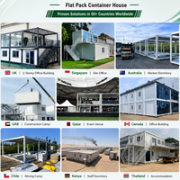 Maison conteneur préfabriquée à deux étages, structure modulaire en acier, villa pour hôtel, dortoir, campement, hébergement