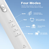 Hydropulseur sonique 4 modes, gratte-langue, rechargeable USB-C, portable, sans fil, outil de soin buccal, étanche IPX7, oscillant