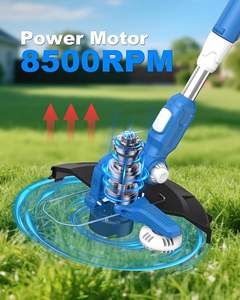 Tondeuse à gazon sans fil 20V <span class=keywords><strong>de</strong></span> 12 pouces avec alimentation automatique <span class=keywords><strong>de</strong></span> la ligne, 2 batteries et chargeur rapide, tondeuse à fil efficace - Product Image 3