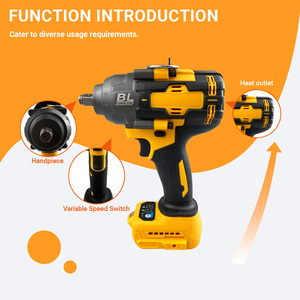 Hot Selling Industrial Grade High Torque Cordless Brushless Impact Power <b>Wrench</b> A008-DW Powerful Impact <b>Wrench</b> A008-DW - Product Image 2