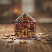 Boîte en métal attrayante JH pour biscuits, chocolats et jouets de Noël pour enfants