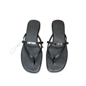 Sandalias de Playa para Mujer, <span class=keywords><strong>Marca</strong></span> H, Primavera/Verano 2026, Nuevas, con Hebilla Metálica Pequeña y Correa en el Dedo, de Cuero Genuino - Product Image 1