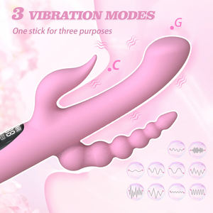 Женский силиконовый вибратор 3 в 1 - Product Image 5