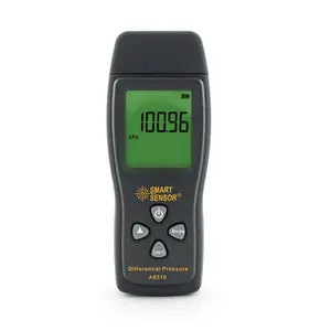 Inteligente Sensor AS510 Digital Diferencial Manômetro de Pressão Tester 0-100 hPa Negativo Vácuo Medidor de Medidor de Pressão Ar
