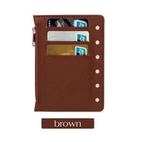 Yihe Meilleure vente 8 couleurs A7 Litchi cuir lâche mouche feuille tableau de bord pour A6 Budget classeur avec fente pour carte et pochette à fermeture éclair