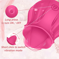 Großhandel Günstiger Rosen-Zungen-Vibrator G-Punkt-Stimulation Silikon Weiblicher Sex-Vibrator Männlicher Anal-Vibrator