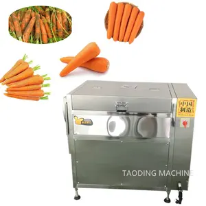 Mesin pengupas singkong, 150kg/jam output besar dan pencuci otomatis sikat pembersih wortel mesin cuci pengupas kentang