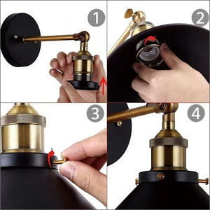 Moderna lampada <span class=keywords><strong>da</strong></span> <span class=keywords><strong>parete</strong></span> <span class=keywords><strong>Vintage</strong></span> retrò corpo industriale in ferro con colore nero per casa corridoio camera <span class=keywords><strong>da</strong></span> letto Hotel porta illuminazione decorativa - Product Image 5