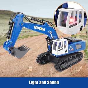 Excavatrice télécommandée pour garçons, excavatrices RC, pelle en métal pour enfants, jouets de machine à creuser, échelle 1/18, 2,4 GHz - Product Image 4
