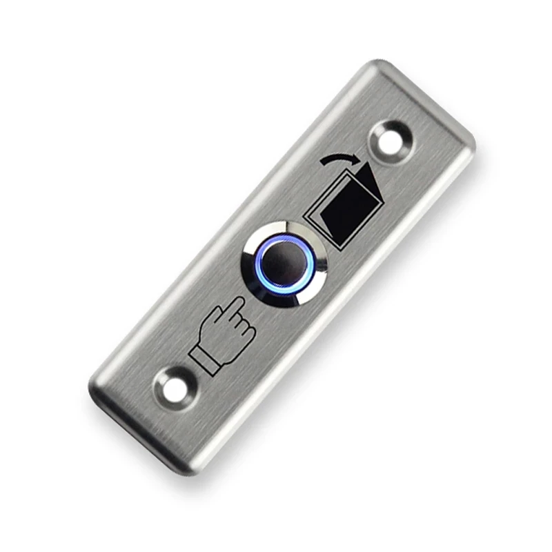 Metal Stainless Switch door exit button push to open Home Release Button with LED Light For Access Control Lock System NO/COM