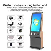 Mesin Dispenser Kartu Kunci Layanan Mandiri untuk Hotel Layar LCD 21,5 Inci Kios Check-in Mandiri Hotel Pembaca Barcode Paspor