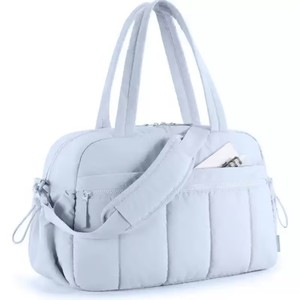 Pink Nylon Gym Duffel <b>Bag</b> With Adjustable Strap And Zipper Closure For Women Casual Use - Product Image 5