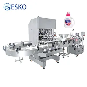 ESKO Automatic Paste Viscous Liquid 4 Nozzles Filling Machine For 5 Litres Linear Filler