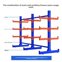 Étagère cantilever en acier robuste DINGNUO, revêtement en poudre résistant à la corrosion pour le stockage industriel d'articles longs en entrepôt