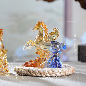 2026 Cristal Cheval Figurine Élégant Verre Art Décoratif Cheval Sculpture Décor À La <span class=keywords><strong>Maison</strong></span> Unique Idée Cadeau - Product Image 1