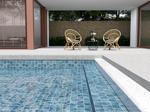 Azulejos de Porcelana Azul Oscuro para Piscinas, Estilo Parqué Moderno, para Paredes Interiores y Uso en Hoteles, con Diseños Gráficos - Product Image 6