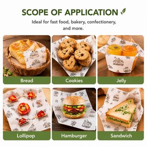 Hamburger Custom Oil Proof High-quality Disposable Deli Sandwich Butter <b>Papers</b> for Food Grade Burger Sandwich Wrapping Packing - Product Image 3